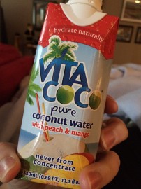 Coconut water is great to replenish electrolytes and to hydrate!!