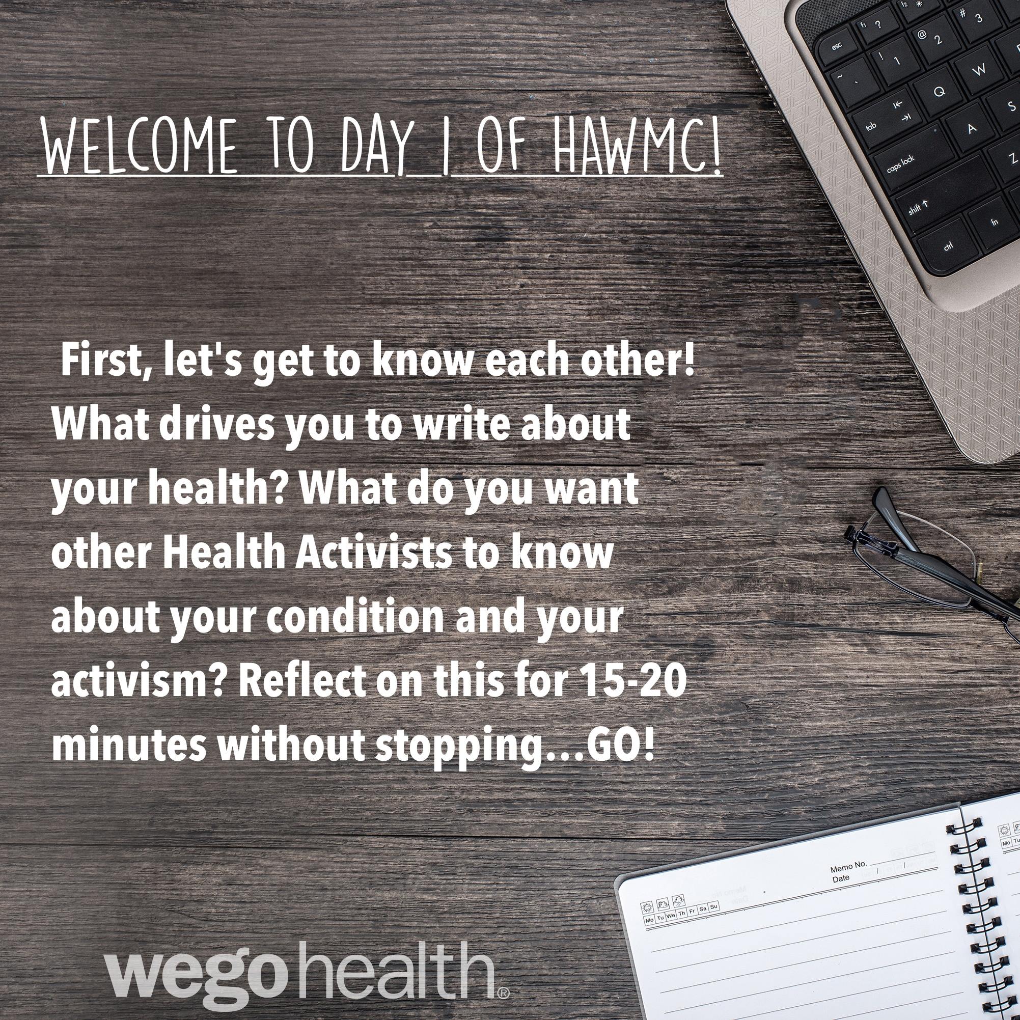 WEGO Health Health Activist Writers Month Challenge November 2016