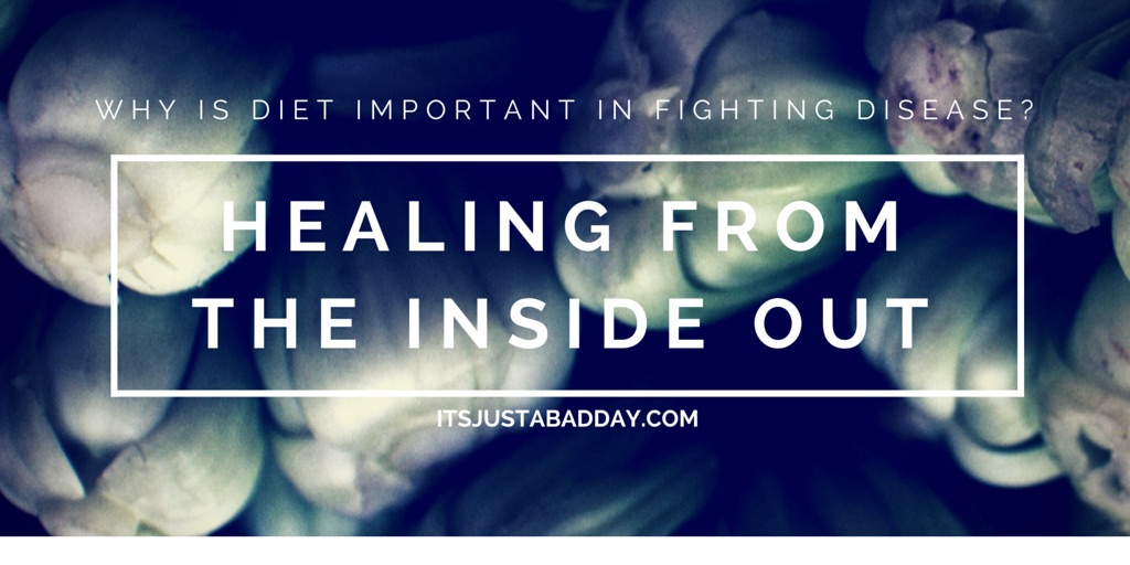 Healing from the inside out. Why diet is important in fighting disease. | itsjustabadday.com