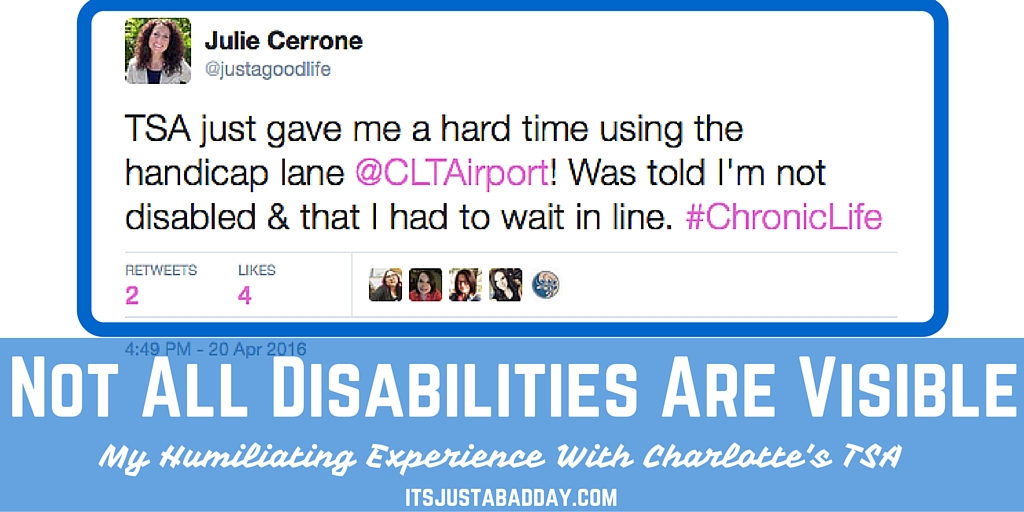 Not All Disabilities Are Visible. Charlotte Douglas International Airport TSA Employee Gives Disabled Girl A Hassle At TSA Security Check | itsjustabadday.com